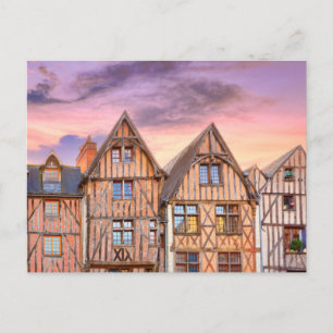 Cartão Postal Praça Plumereau em Tours, França