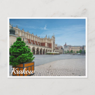 Cartão Postal Praça principal na cidade velha de Cracóvia, Polôn