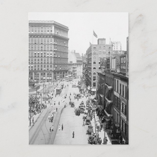 Cartão Postal Praça Pública, Cleveland: 1915 (Frente)