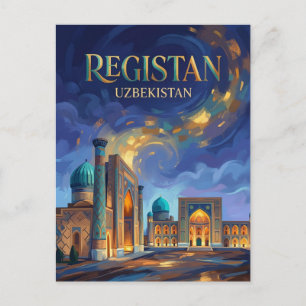Cartão Postal Praça Registan Uzbequistão