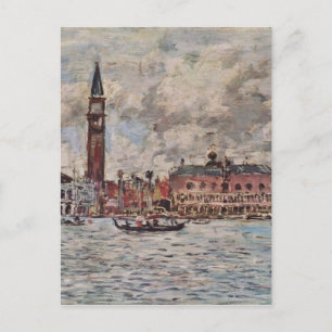 Cartão Postal Praça San-Marco em Veneza por Eugene Boudin