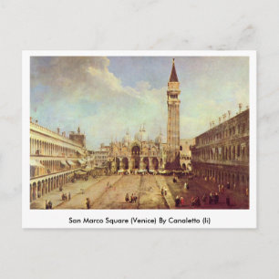 Cartão Postal Praça San Marco (Veneza) Por Canaletto (Ii)