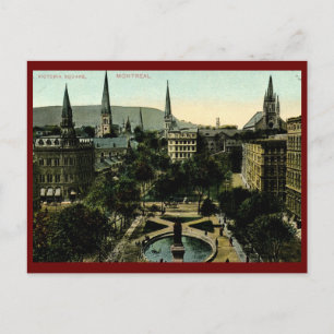 Cartão Postal Praça Victoria, Montreal Vintage