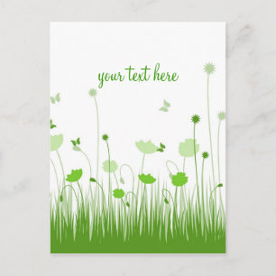 Cartão Postal Prado das Papoulas Verdes e Brancas Roteiro