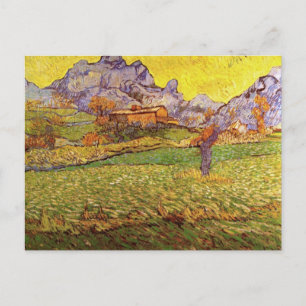 Cartão Postal Prado nas Montanhas por Vincent van Gogh