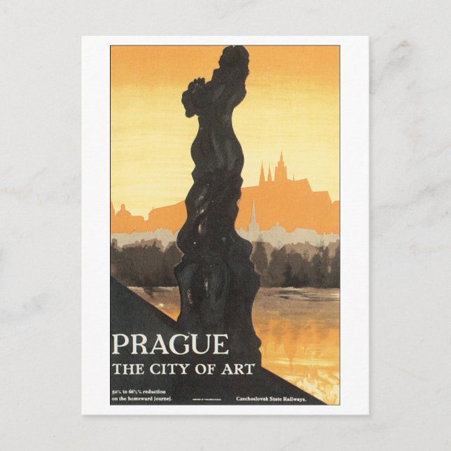 Cartão Postal Praga, A Cidade da Arte (Frente)