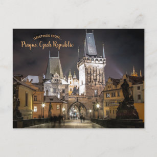 Cartão Postal Praga Castle Charles Bridge Design da República Ch