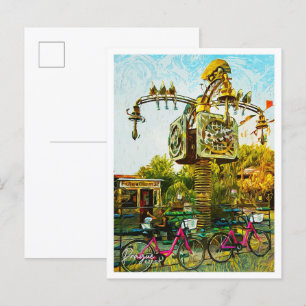 Cartão Postal Praga Cidade de Pintura de Petróleo Tcheca Linda