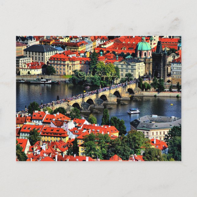 Cartão Postal Praga Cityscape, República Checa (Frente)