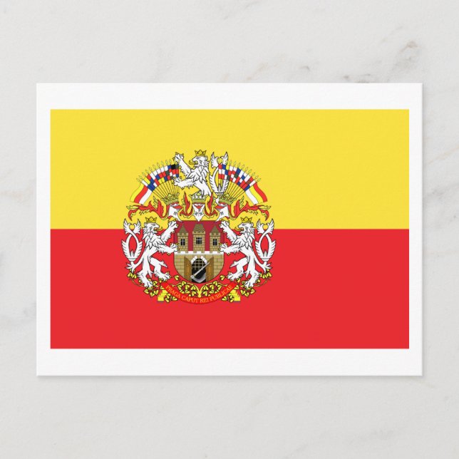 Cartão Postal Praga Flag (Frente)