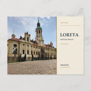 Cartão Postal Praga Loreta e Torre do Relógio Barroco