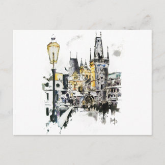 Cartão Postal Praga - Ponte Carlos