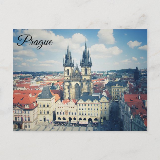 Cartão Postal Praga — praga da cidade antiga (Frente)