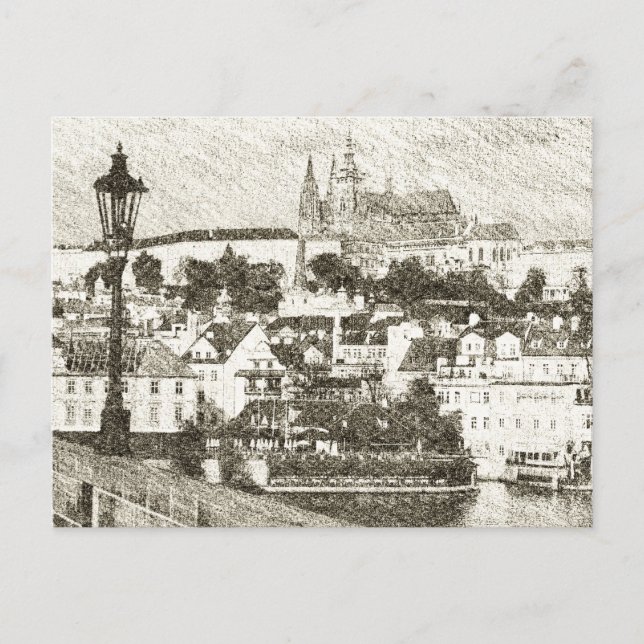 Cartão Postal Praga, república checa (Frente)