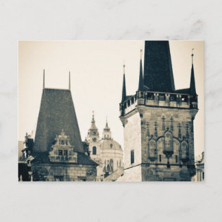 Cartão Postal Praga, República Checa - Porta Torre Charles Bridg