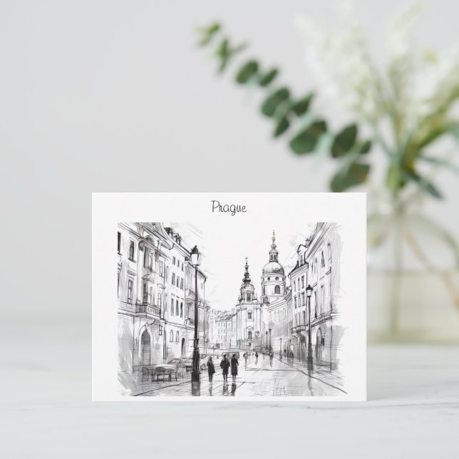 Cartão Postal Praga República Tcheca (Em pé/Frente)