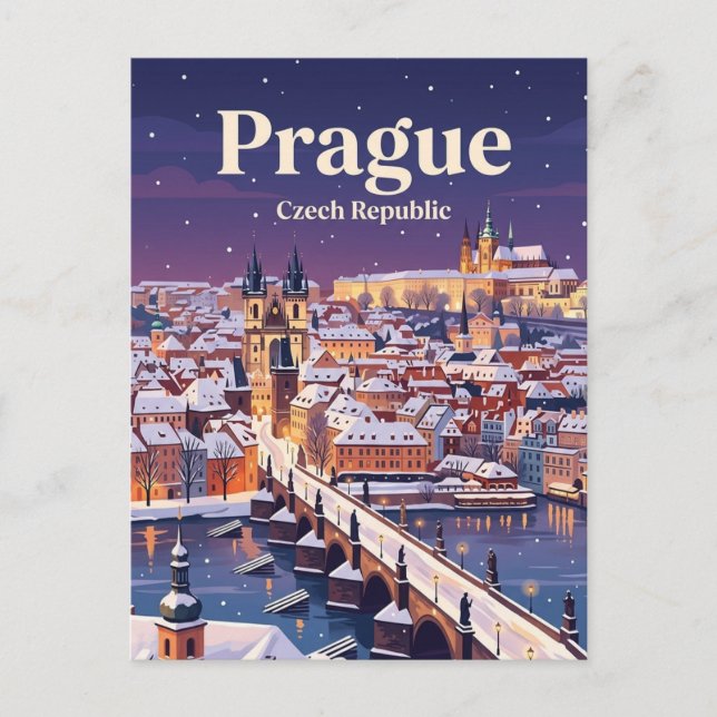 Cartão Postal Praga, República Tcheca (Frente)