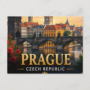 Cartão Postal Praga República Tcheca Cidade Velha Jornada 🏰