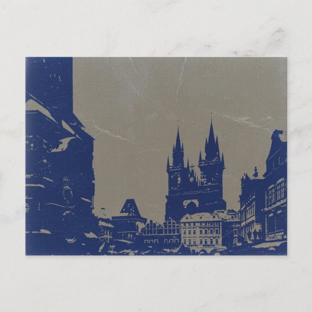 CARTÃO POSTAL PRAGA VELHA PRAÇA DA CIDADE (Frente)