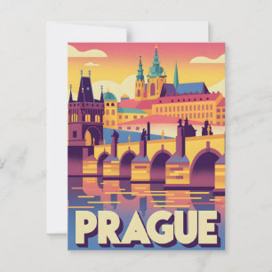 Cartão Postal Praga vintage