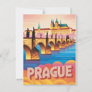 Cartão Postal Praga vintage