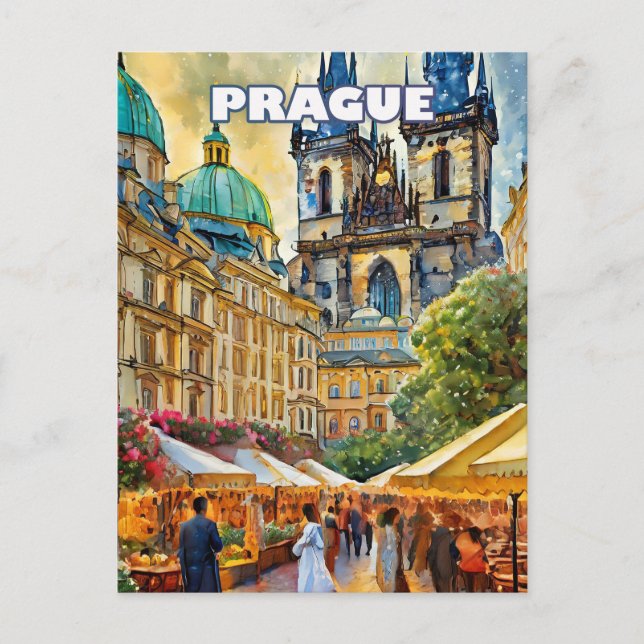 Cartão Postal Prague, joyau de Bohême (Frente)