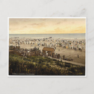 Cartão Postal Praia, Borkum, Schleswig-Holstein, Alemanha Rara P