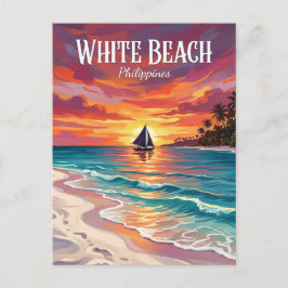 Cartão Postal Praia Branca Filipinas