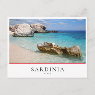 Cartão Postal Praia Cala Mariolu, Sardenha na Itália