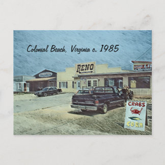 Cartão Postal Praia Colonial, Virgínia c. 1985