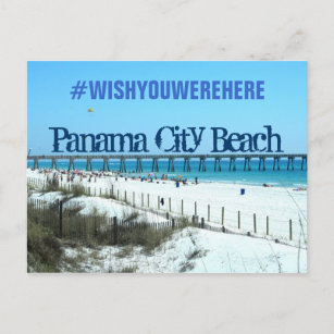 Cartão Postal Praia da Cidade do Panamá, Flórida #WISHYOUWEREHER