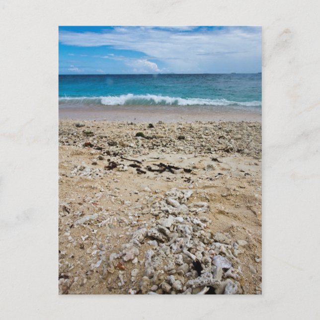 Cartão Postal Praia da Ilha do Mar do Sul, Fiji (Frente)