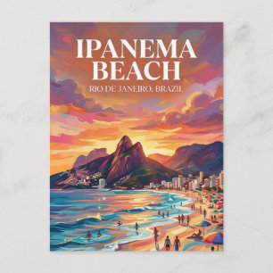 Cartão Postal Praia da Ipanema Brasil
