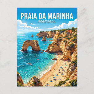 Cartão Postal Praia da Marinha Portugal