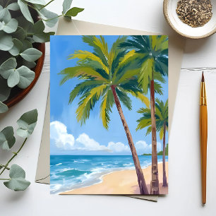 Cartão Postal Praia da Palmeira   Céu Azul Aquarela Tropical