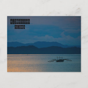 Cartão Postal Praia de Alimanguan em Palawan Filipinas
