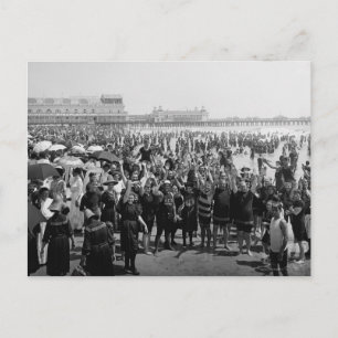 Cartão Postal Praia de Atlantic City, 1910