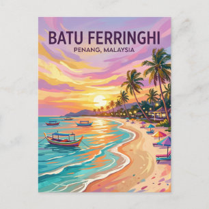 Cartão Postal Praia de Batu Ferringhi Malásia