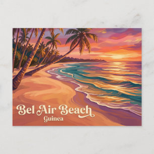 Cartão Postal Praia de Bel Air Guiné