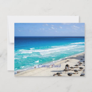 Cartão Postal Praia de Cancun, México
