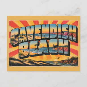 Cartão Postal Praia de Cavendish PEI Dunas Falésias Vermelhas Ar