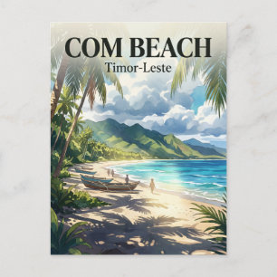 Cartão Postal Praia de Com, Com, Timor-Leste Timor-Leste