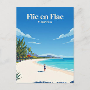 Cartão Postal Praia de Flic en Flac Ilhas Maurícias