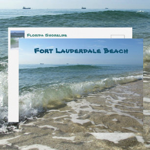 Cartão Postal Praia de Fort Lauderdale Vista do Oceano Fotográfi