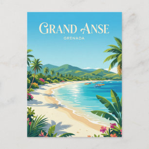 Cartão Postal Praia de Grand Anse Grenada