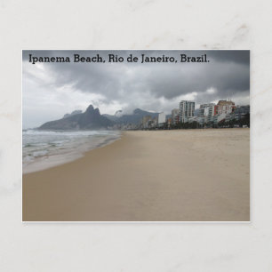 Cartão Postal Praia de Ipanema, Rio de Janeiro, Brasil.