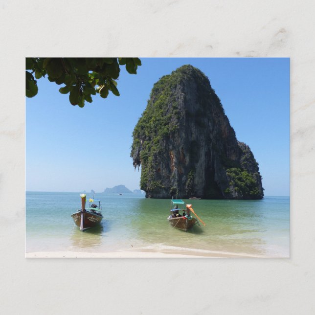 Cartão Postal praia de Krabi, Tailândia. (Frente)