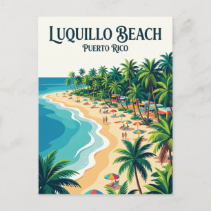 Cartão Postal Praia de Luquillo Porto Rico