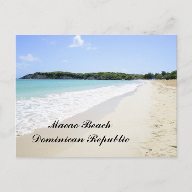 Cartão Postal Praia de Macao na República Dominicana (Frente)