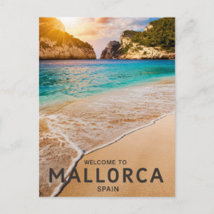 Cartão Postal Praia de Maiorca, Espanha